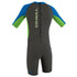 Toddler Reactor-2 2mm Back Zip S/S Spring - Pojkar - grafit/dayglow/ocean